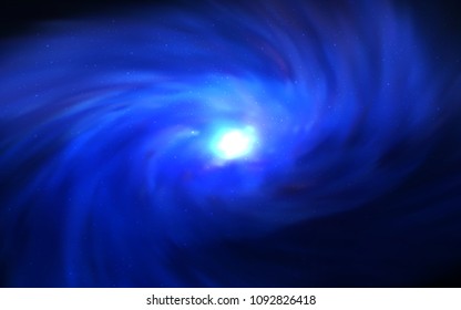 Dark BLUE vector template with space stars. Modern abstract illustration with Big Dipper stars. Pattern for futuristic ad, booklets.
