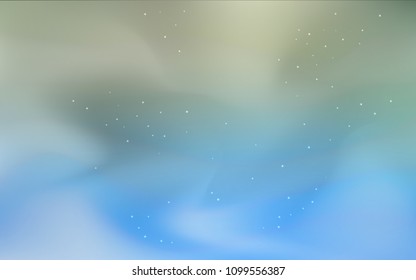 Dark BLUE vector template with space stars. Glitter abstract illustration with colorful cosmic stars. Pattern for astronomy websites.