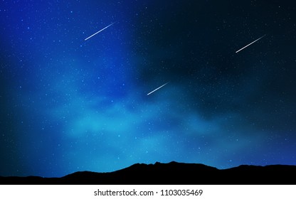 Dark BLUE vector template with space stars. Modern abstract illustration with Big Dipper stars. Best design for your ad, poster, banner.
