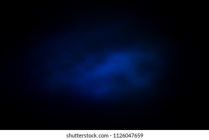 Dark BLUE vector template with space stars. Space stars on blurred abstract background with gradient. Pattern for astronomy websites.