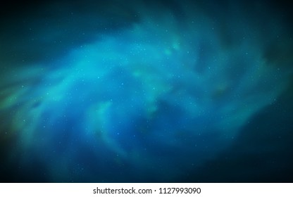Dark BLUE vector template with space stars. Modern abstract illustration with Big Dipper stars. Pattern for futuristic ad, booklets.