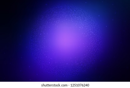 Dark BLUE vector template with space stars. Modern abstract illustration with Big Dipper stars. Pattern for astrology websites.