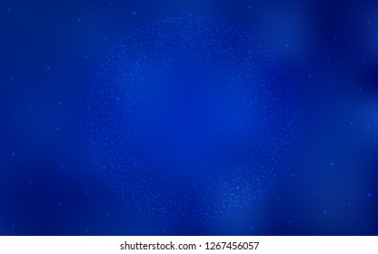 Dark BLUE vector template with space stars. Modern abstract illustration with Big Dipper stars. Best design for your ad, poster, banner.