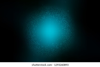 Dark BLUE vector template with space stars. Glitter abstract illustration with colorful cosmic stars. Smart design for your business advert.