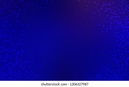Dark BLUE vector template with space stars. Shining colored illustration with bright astronomical stars. Pattern for futuristic ad, booklets.