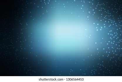 Dark BLUE vector template with space stars. Modern abstract illustration with Big Dipper stars. Template for cosmic backgrounds.