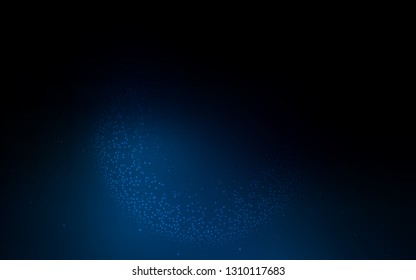 Dark BLUE vector template with space stars. Modern abstract illustration with Big Dipper stars. Pattern for astrology websites.