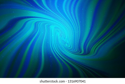 Dark BLUE vector template with space stars. Modern abstract illustration with Big Dipper stars. Pattern for futuristic ad, booklets.