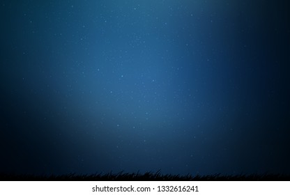 Dark BLUE vector template with space stars. Modern abstract illustration with Big Dipper stars. Pattern for futuristic ad, booklets.