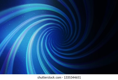 Dark BLUE vector template with space stars. Modern abstract illustration with Big Dipper stars. Pattern for astronomy websites.