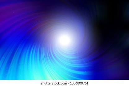 Dark BLUE vector template with space stars. Blurred decorative design in simple style with galaxy stars. Pattern for astrology websites.