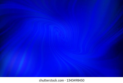 Dark BLUE vector template with space stars. Modern abstract illustration with Big Dipper stars. Pattern for astronomy websites.