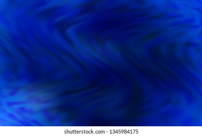 Dark BLUE vector template with space stars. Glitter abstract illustration with colorful cosmic stars. Template for cosmic backgrounds.