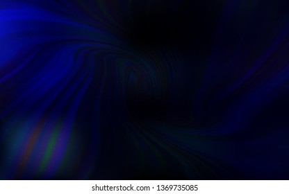 Dark BLUE vector template with space stars. Space stars on blurred abstract background with gradient. Pattern for futuristic ad, booklets.