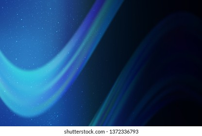 Dark BLUE vector template with space stars. Space stars on blurred abstract background with gradient. Pattern for astronomy websites.