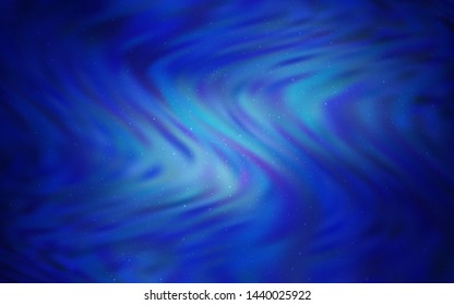 Dark BLUE vector template with space stars. Shining illustration with sky stars on abstract template. Smart design for your business advert.