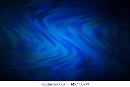 Dark BLUE vector template with space stars. Shining colored illustration with bright astronomical stars. Pattern for astrology websites.