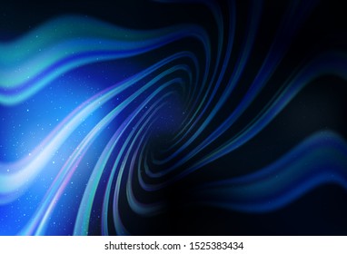 Dark BLUE vector template with space stars. Space stars on blurred abstract background with gradient. Pattern for astrology websites.