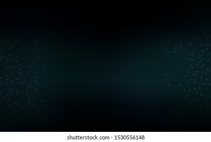 Dark BLUE vector template with space stars. Space stars on blurred abstract background with gradient. Smart design for your business advert.
