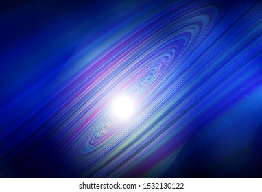 Dark BLUE vector template with space stars. Blurred decorative design in simple style with galaxy stars. Smart design for your business advert.