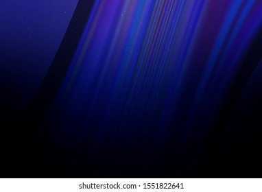 Dark BLUE vector template with space stars. Space stars on blurred abstract background with gradient. Best design for your ad, poster, banner.
