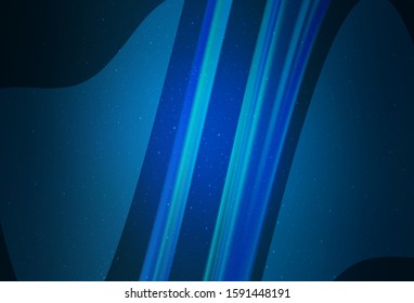 Dark BLUE vector template with space stars. Shining illustration with sky stars on abstract template. Best design for your ad, poster, banner.