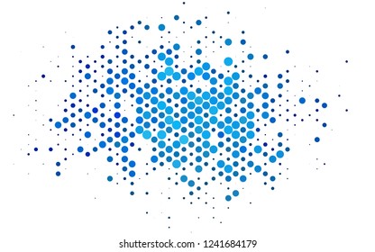 Dark BLUE vector template with spots. Modern abstract illustration with colorful water drops. Design for posters, banners.