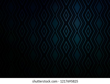 Dark BLUE vector template with sticks, squares. Colorful illustration with lines, cubes on abstract template. Smart design for your business advert.