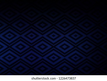 Dark BLUE vector template with sticks, squares. Glitter abstract illustration with colorful lines, rhombuses. Smart design for your business advert.