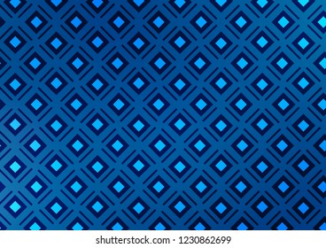 Dark BLUE vector template with sticks, squares. Glitter abstract illustration with colorful lines, rhombuses. Pattern for websites, landing pages.
