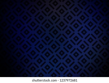 Dark BLUE vector template with sticks, squares. Colorful decorative design in simple style with lines, rhombuses. Pattern for websites, landing pages.