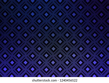 Dark BLUE vector template with sticks, squares. Colorful decorative design in simple style with lines, rhombuses. Pattern for websites, landing pages.