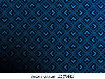 Dark BLUE vector template with sticks, squares. Shining colorful illustration with lines, rectangles. Best design for your ad, poster, banner.