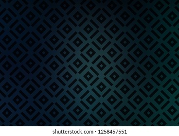 Dark BLUE vector template with sticks, squares. Colorful illustration with lines, cubes on abstract template. Smart design for your business advert.