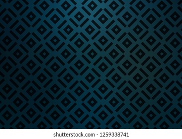 Dark BLUE vector template with sticks, squares. Colorful decorative design in simple style with lines, rhombuses. Pattern for business booklets, leaflets.