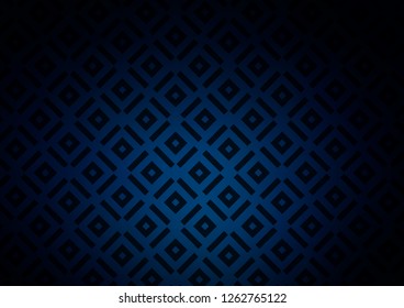 Dark BLUE vector template with sticks, squares. Modern geometric abstract illustration with lines, squares. Backdrop for TV commercials.