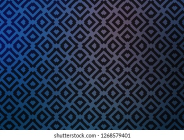 Dark BLUE vector template with sticks, squares. Modern geometric abstract illustration with lines, squares. Smart design for your business advert.