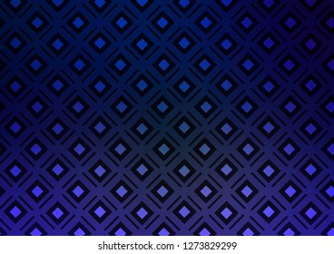 Dark BLUE vector template with sticks, squares. Colorful decorative design in simple style with lines, rhombuses. Pattern for websites, landing pages.