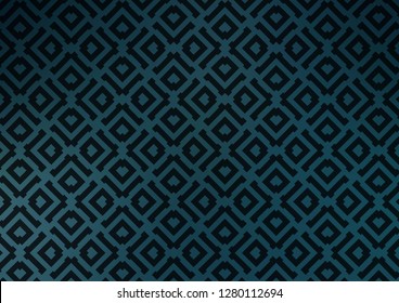 Dark BLUE vector template with sticks, squares. Modern geometric abstract illustration with lines, squares. Pattern for ads, posters, banners.