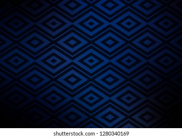 Dark BLUE vector template with sticks, squares. Shining colorful illustration with lines, rectangles. Best design for your ad, poster, banner.