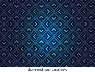 Dark BLUE vector template with sticks, squares. Glitter abstract illustration with colorful lines, rhombuses. Pattern for websites, landing pages.