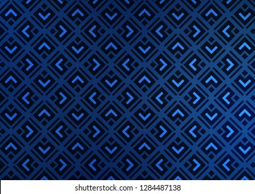 Dark BLUE vector template with sticks, squares. Shining colorful illustration with lines, rectangles. Pattern for business booklets, leaflets.