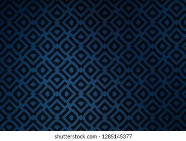 Dark BLUE vector template with sticks, squares. Modern geometric abstract illustration with lines, squares. Best design for your ad, poster, banner.