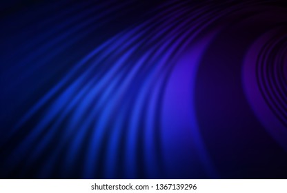 Dark BLUE vector template with wry lines. Colorful illustration in abstract style with gradient. The best colorful design for your business.
