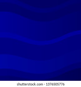 Dark BLUE vector template with wry lines. Illustration in halftone style with gradient curves. Design for your business promotion.