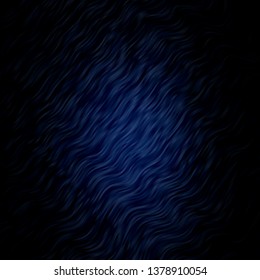 Dark BLUE vector template with wry lines. Brand new colorful illustration with bent lines. Pattern for websites, landing pages.