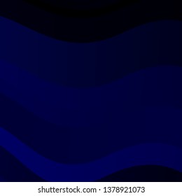 Dark BLUE vector template with wry lines. Colorful illustration in circular style with lines. Pattern for websites, landing pages.