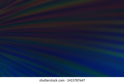 Dark BLUE vector template with wry lines. Modern gradient abstract illustration with bandy lines. A completely new template for your design.