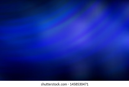 Dark BLUE vector template with wry lines. Modern gradient abstract illustration with bandy lines. Elegant pattern for a brand book.