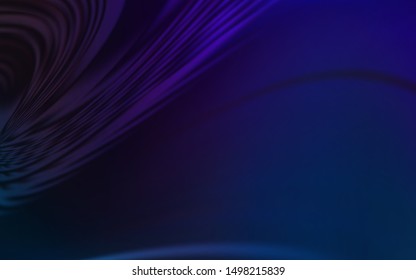Dark BLUE vector template with wry lines. Glitter abstract illustration with wry lines. Elegant pattern for a brand book.